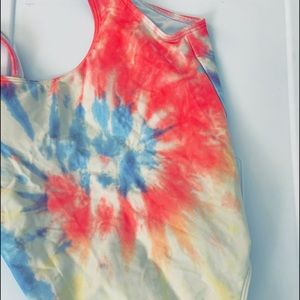 tie dye one piece bathing suit